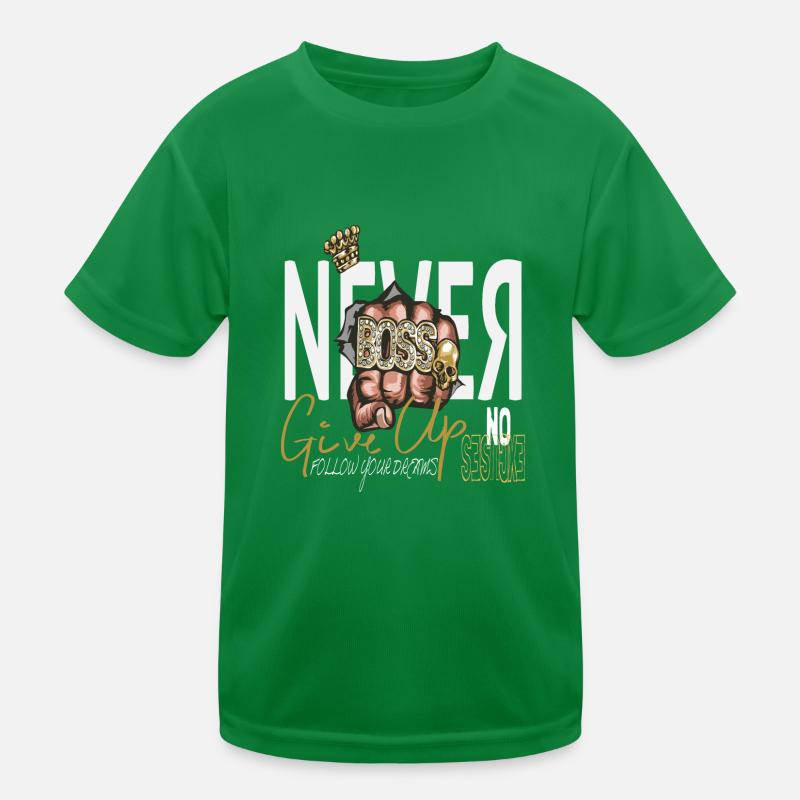 Never Give Up Kids Functional T-Shirt