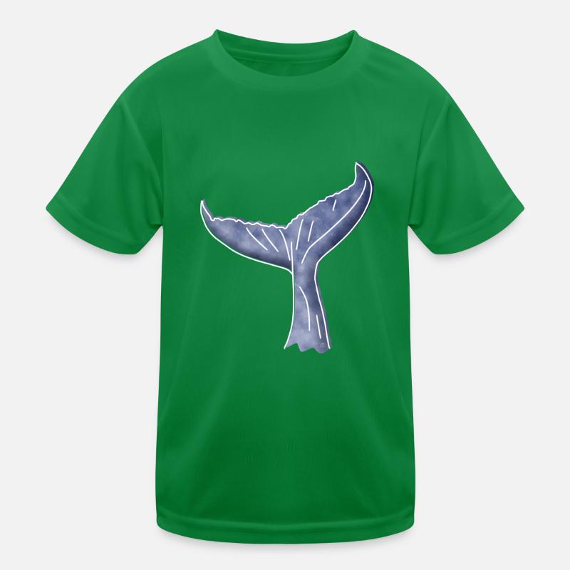 « Whale Fin », Boho Line Art Design, série « Ocean » T-shirt sport Enfant