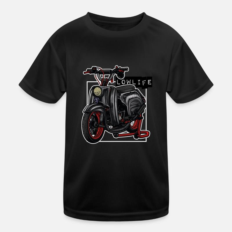 Schwalbe (black / LowLife) // Illustration Kinder Funktions-T-Shirt