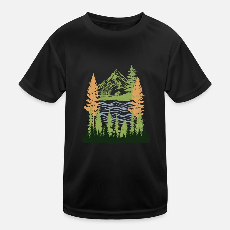 Evergreen Serenity Szene Kinder Funktions-T-Shirt
