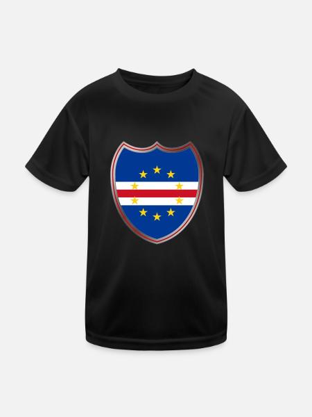 Cap-Vert (Cape Verde_Wappen) - T-shirt sport Enfant - noir - Devant