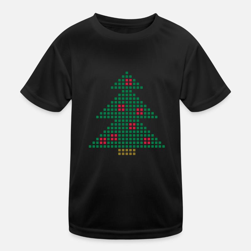 Christmas Tree Pixel T-shirt sport Enfant