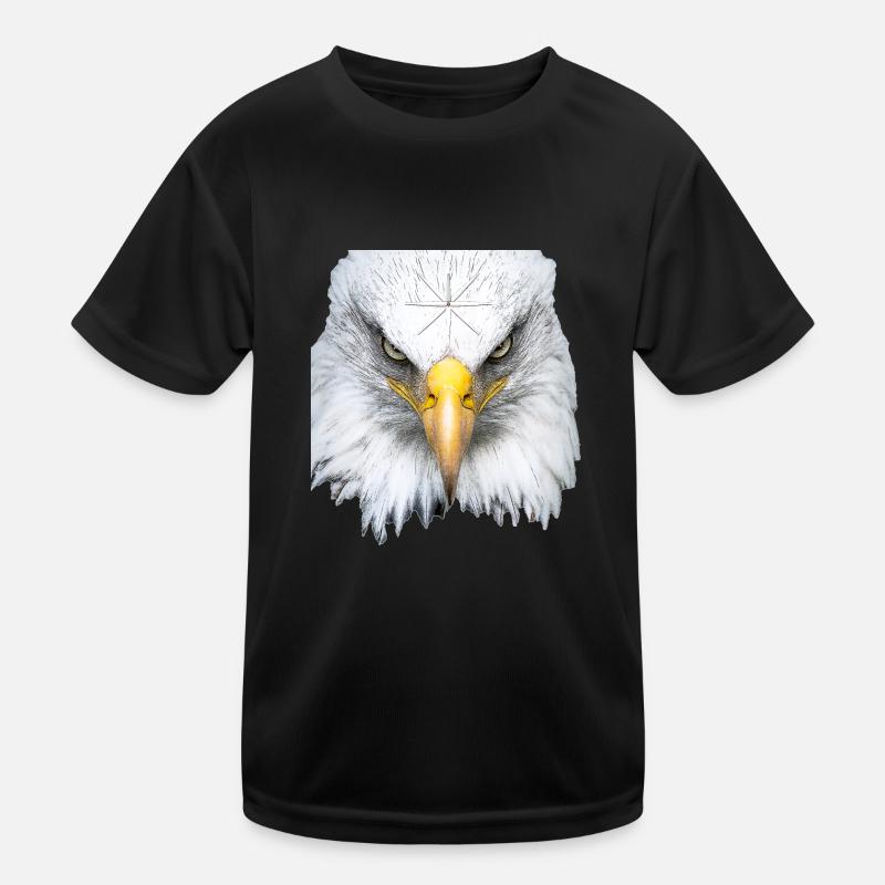 Eagle's Head - Kids Functional T-Shirt - black