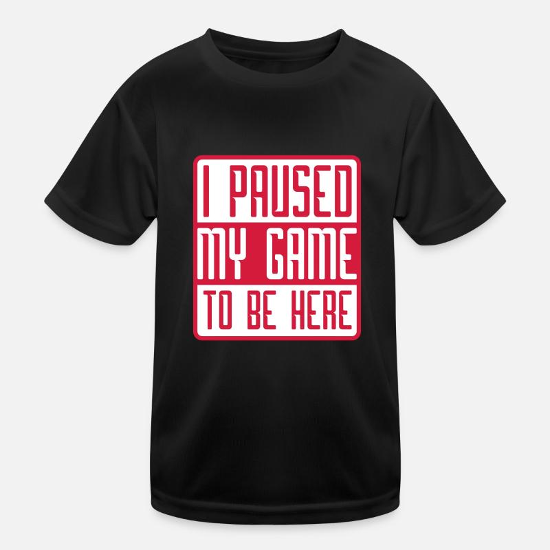logo I paused my game to be Kids Functional T-Shirt