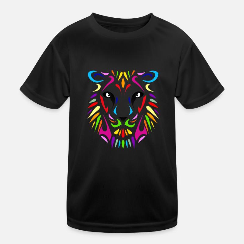 Lion Löwe Design Farbe Kinder Funktions-T-Shirt