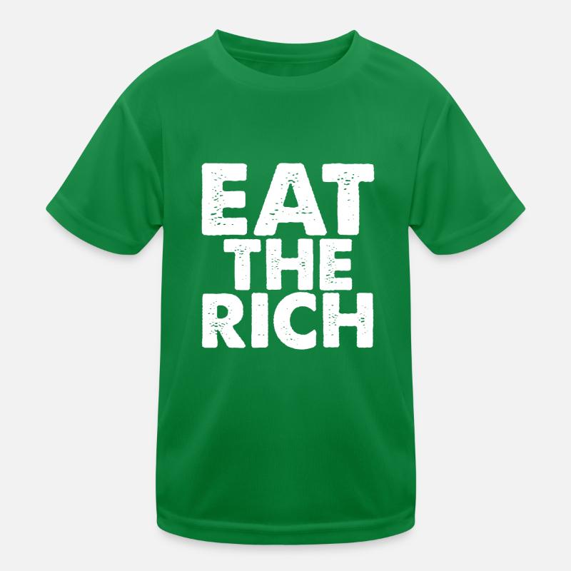 EAT the RICH light Kids Functional T-Shirt