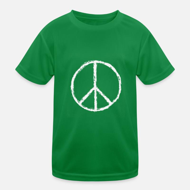 imprimé paix blanc T-shirt sport Enfant