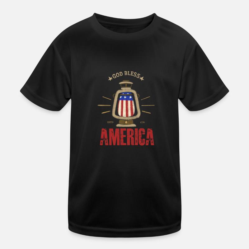 God Bless America Kids Functional T-Shirt