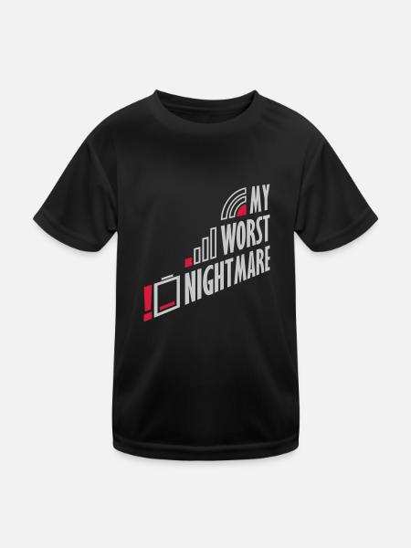 Funny my worst nightmare - Kids Functional T-Shirt - black - Front