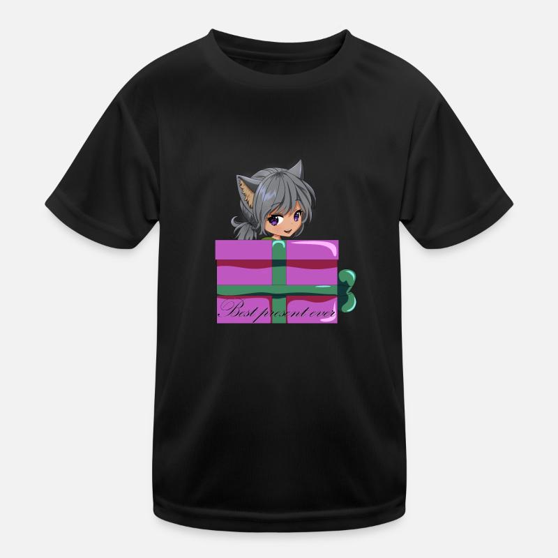 Best Present ever - Kinder Funktions-T-Shirt - Schwarz