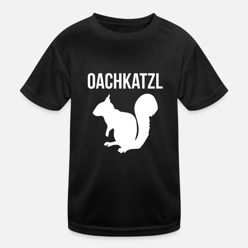 Oachkatzl Eichhörnchen Bayerisch Kinder Funktions-T-Shirt