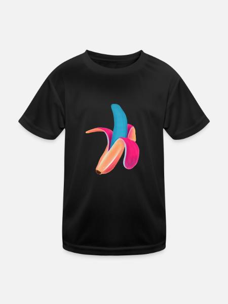Neon Banana - Kids Functional T-Shirt - black - Front