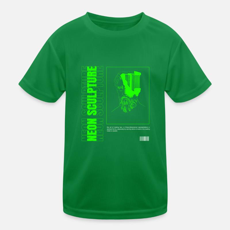 Neon Sculpture Kids Functional T-Shirt