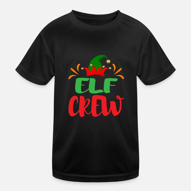 Christmas Elf Crew Kids Functional T-Shirt