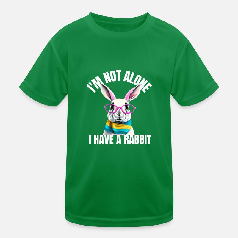 i'm not alone i have a rabbit tshirt bunny lunette T-shirt sport Enfant