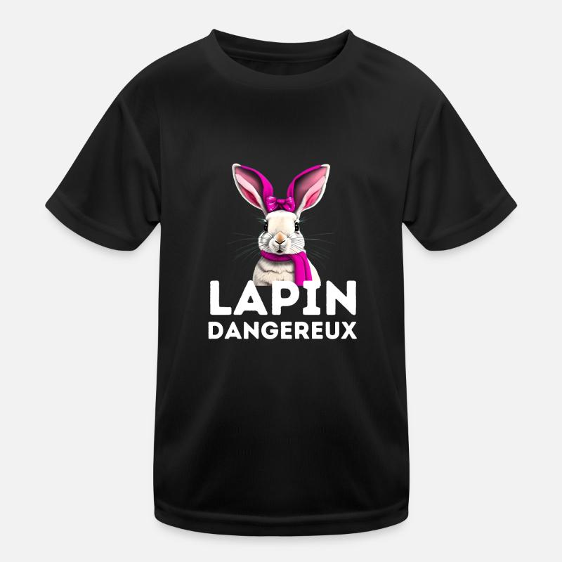 rabbit funny tshirt happy easter day Kids Functional T-Shirt