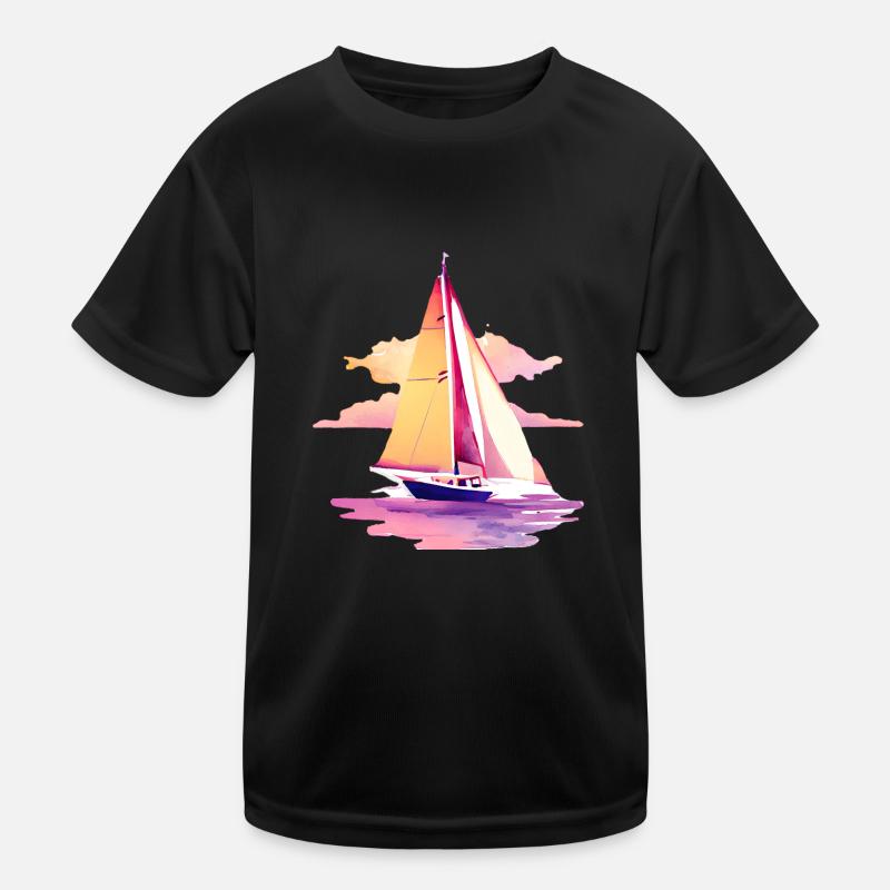 Sailing Sailing Sailing Sailing Sailboat Kids Functional T-Shirt