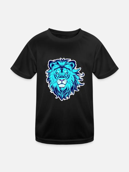 Spirit of a lion - Kids Functional T-Shirt - black - Front
