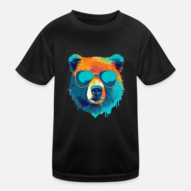 Bill the bespectacled bear Kids Functional T-Shirt