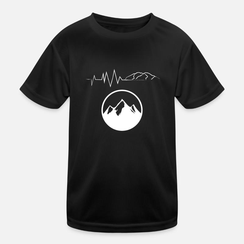 Ich liebe Berge Mode, love Mountain, Hiking Kinder Funktions-T-Shirt