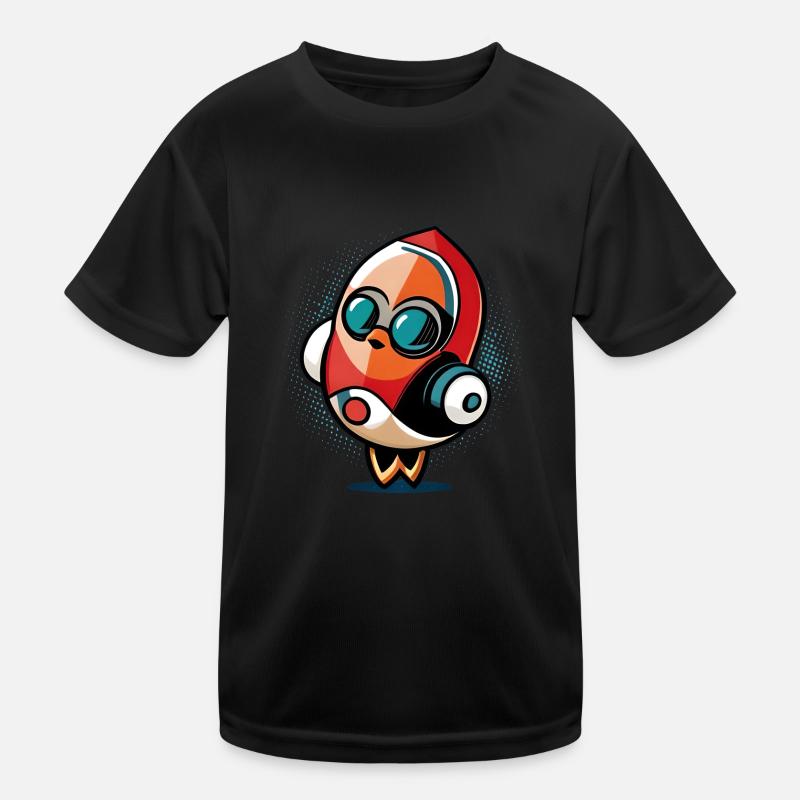 Rocket humor that dances - Kids Functional T-Shirt - black
