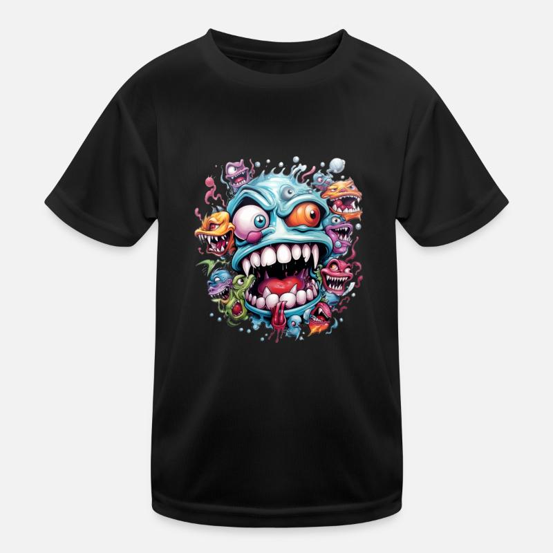 Monstre effrayant Zombie T-shirt sport Enfant