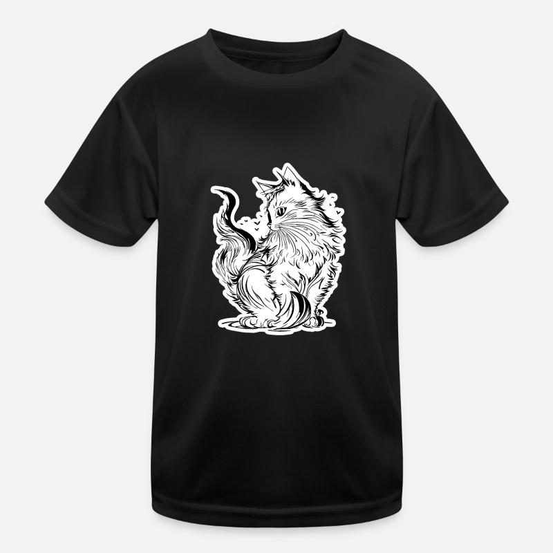 Katze Kinder Funktions-T-Shirt