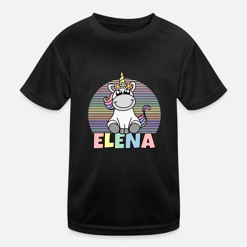 Nom de licorne Elena T-shirt sport Enfant