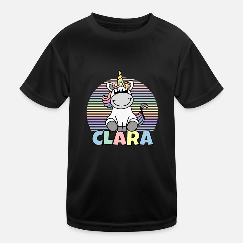 Nom de licorne Clara T-shirt sport Enfant