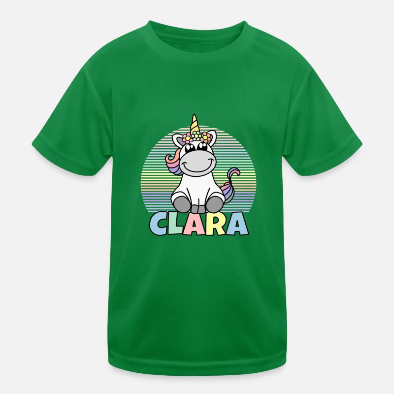 Clara Einhorn Name Kinder Funktions-T-Shirt