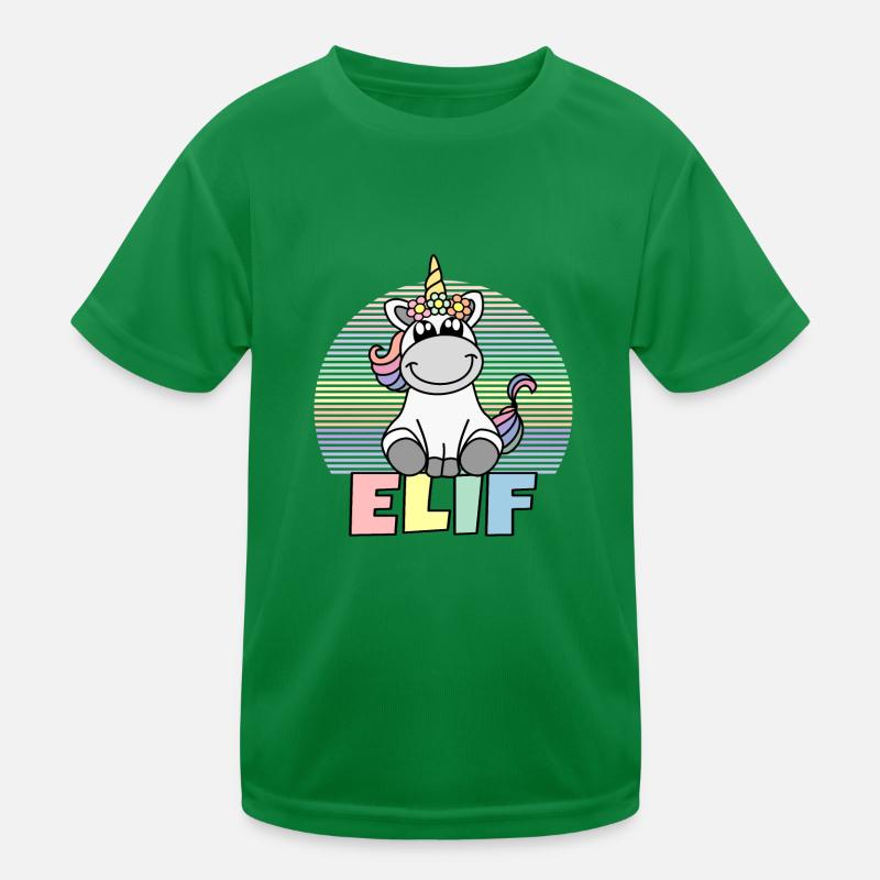 Nom de licorne Elif T-shirt sport Enfant