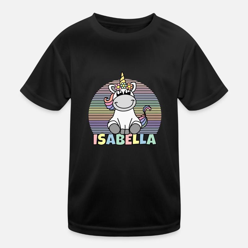 Nom de la licorne Isabella T-shirt sport Enfant