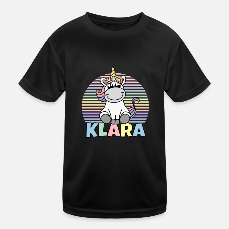 Klara Einhorn Name Kinder Funktions-T-Shirt