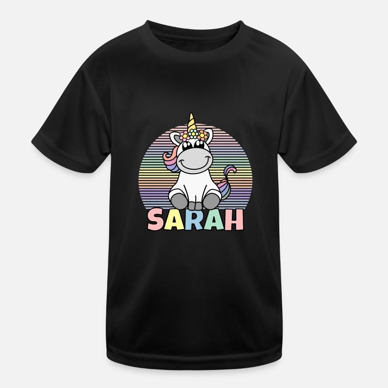 Nom de la licorne Sarah T-shirt sport Enfant