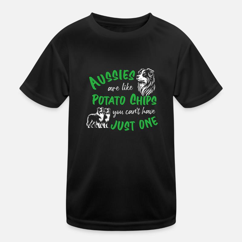 Aussies are like Potato Chips - green Kids Functional T-Shirt