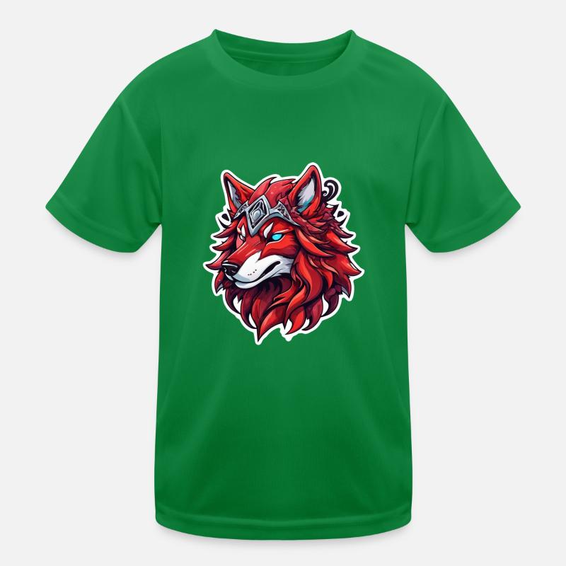 Wolf Tattoo Kinder Funktions-T-Shirt
