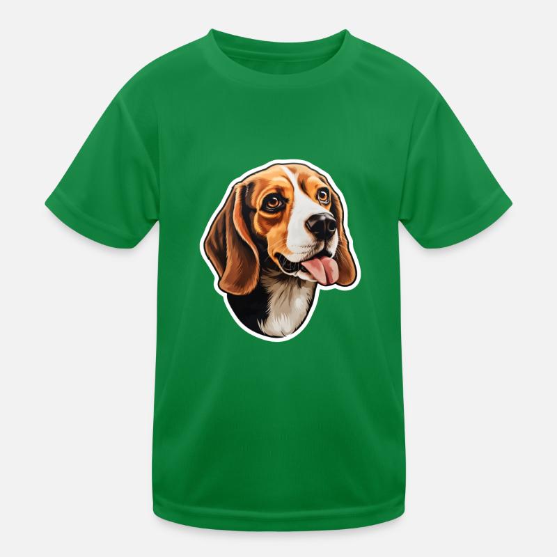 Beagle Head Kids Functional T-Shirt