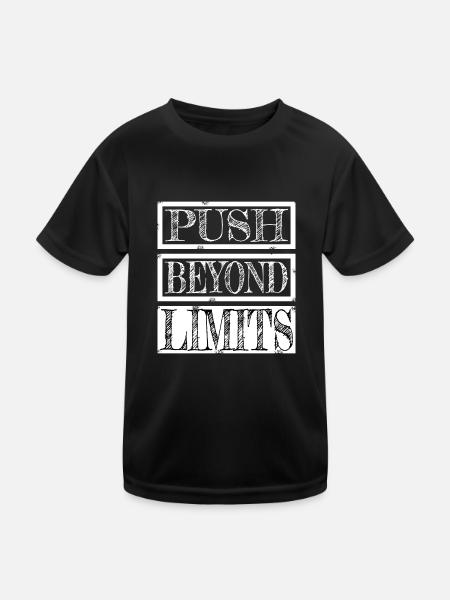 Devis d’entraînement Citations d’endurance - T-shirt sport Enfant - noir - Devant