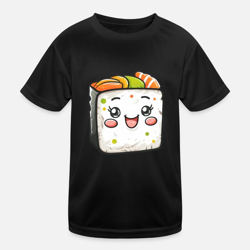 Lustiges Sushi Comic Kinder Funktions-T-Shirt