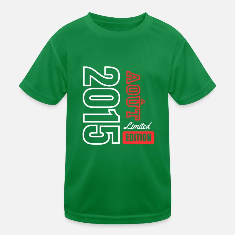 Cadeau d’anniversaire en édition limitée Août 2015 T-shirt sport Enfant