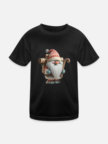 Troll de Noël 3 - T-shirt sport Enfant - noir - Devant