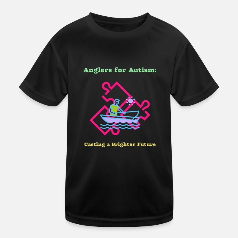 Anglers For Autism Casting a Brighter Future Kids Functional T-Shirt