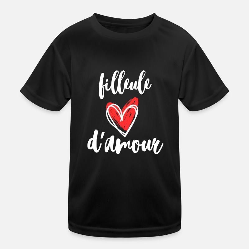 Filleule d'amour Idée cadeau Baptême anniversaire T-shirt sport Enfant