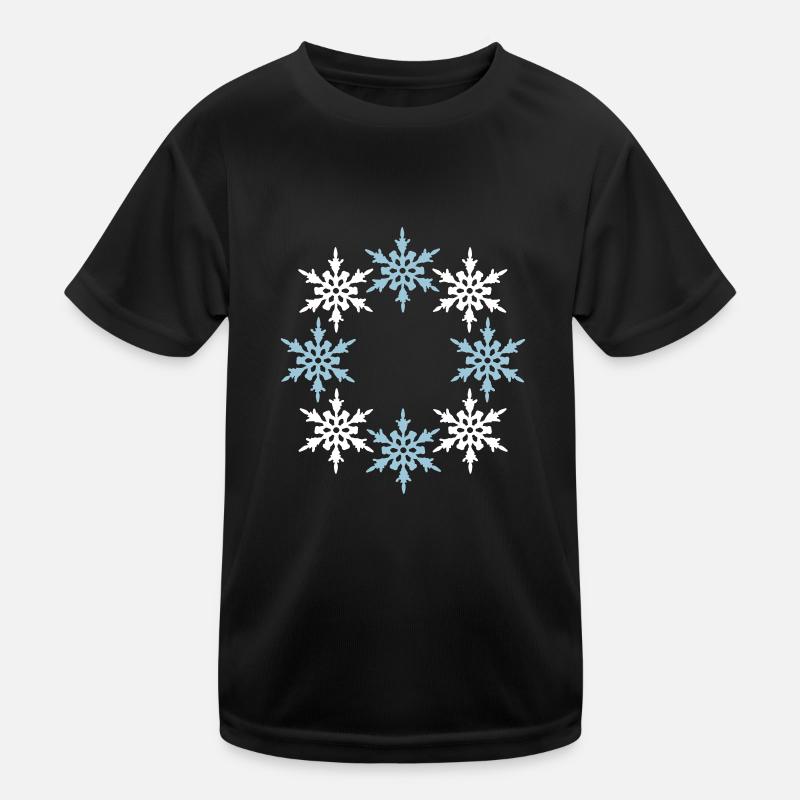 winter ring kreis rund muster design kuehl kalt sc Kinder Funktions-T-Shirt