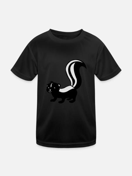 stinktier_02 - Kids Functional T-Shirt - black - Front