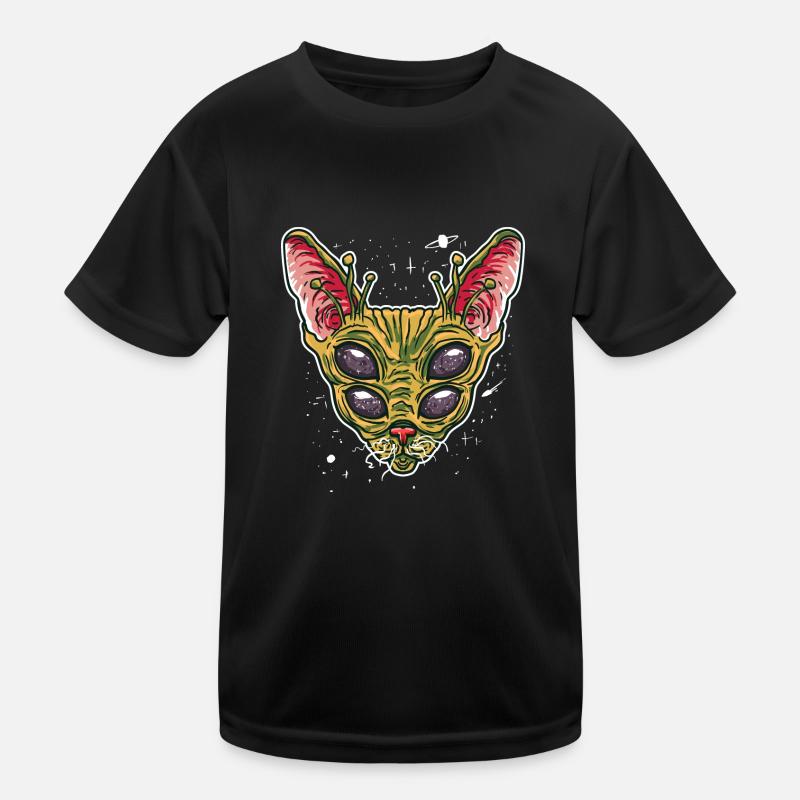 Drôle alien chat cadeau d’illustration pour T-shirt sport Enfant