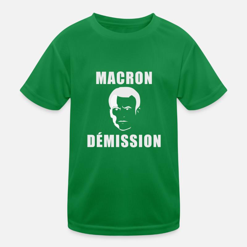 Macron Démission T-shirt sport Enfant