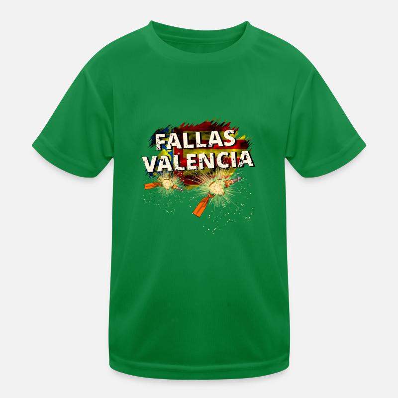 Fallas Valencia Trueno Flag Kids Functional T-Shirt