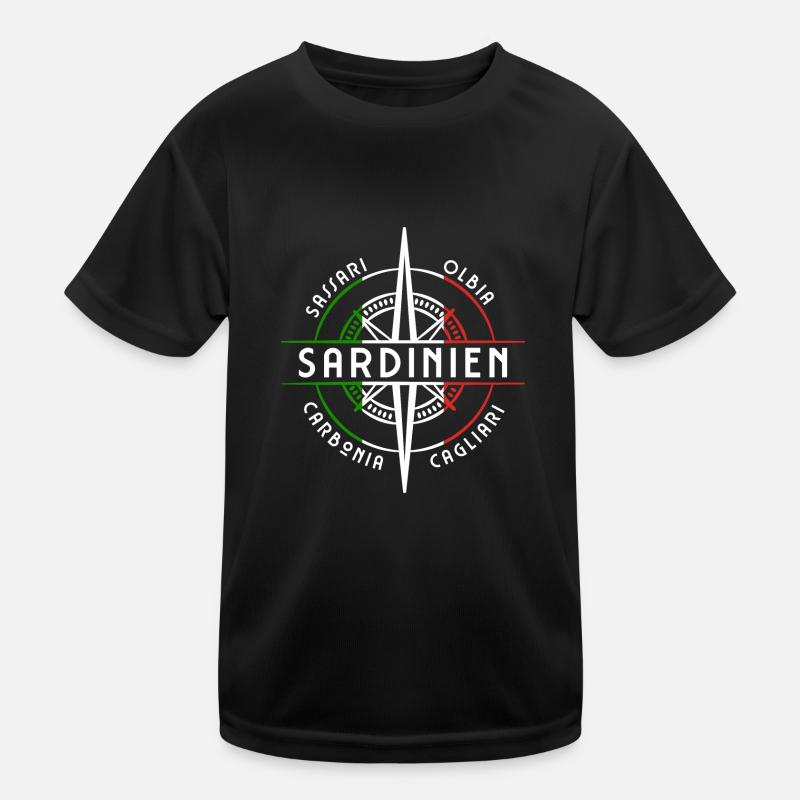 Sommer Sardinien Kinder Funktions-T-Shirt