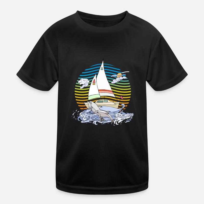 Segelboot Kinder Funktions-T-Shirt